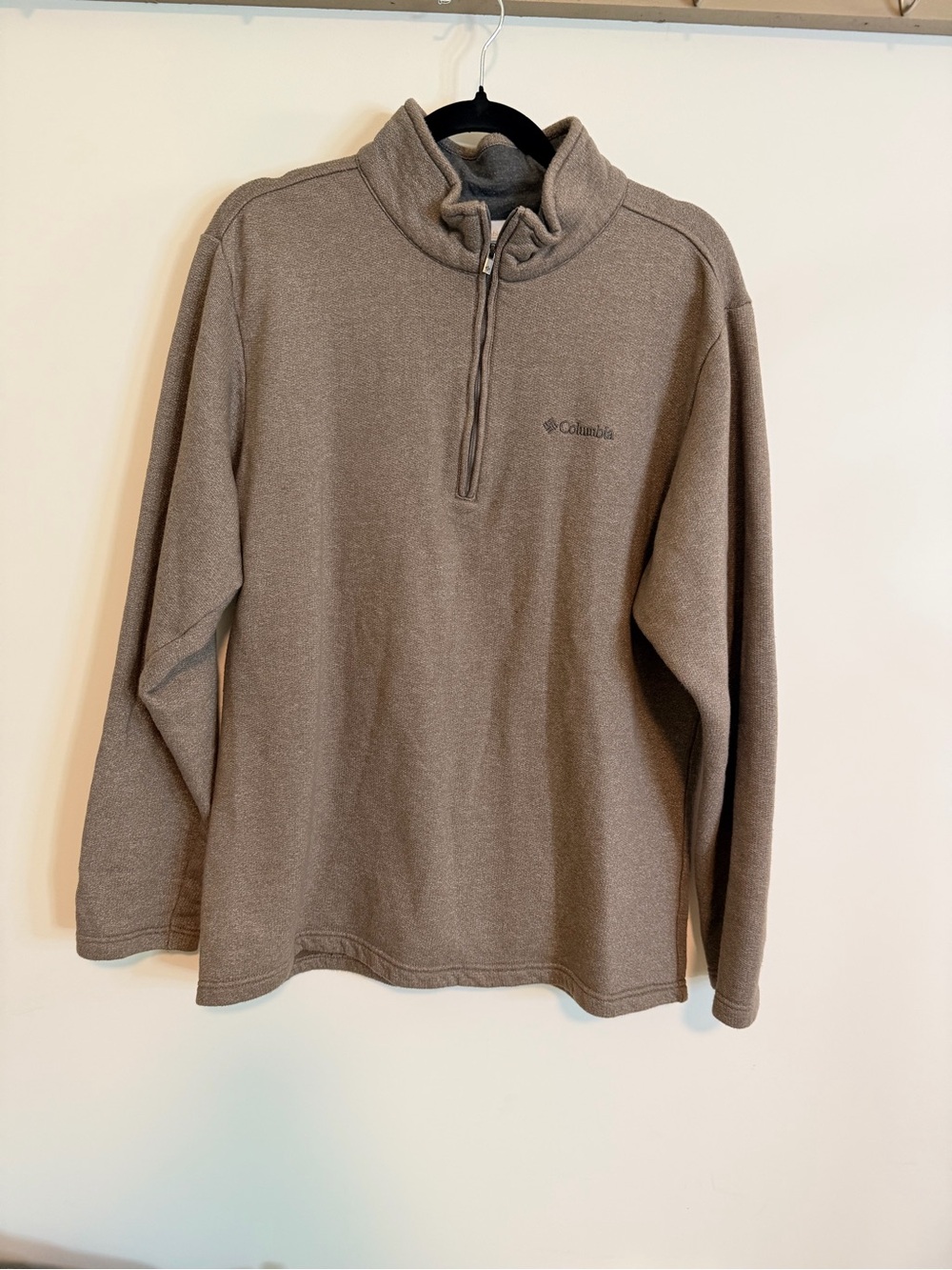 Columbia Men's Brown Quarter-Zip Fleece Pullover